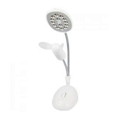 Super Bright USB 14 LED Lamp and Fan for PC(White)