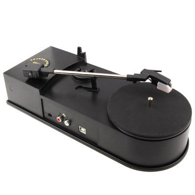 EC008B, USB Mini Phonograph / Turntable / Vinyl Turntables Audio Player, Support Turntable Convert LP Record to CD or MP3 Function(Black)