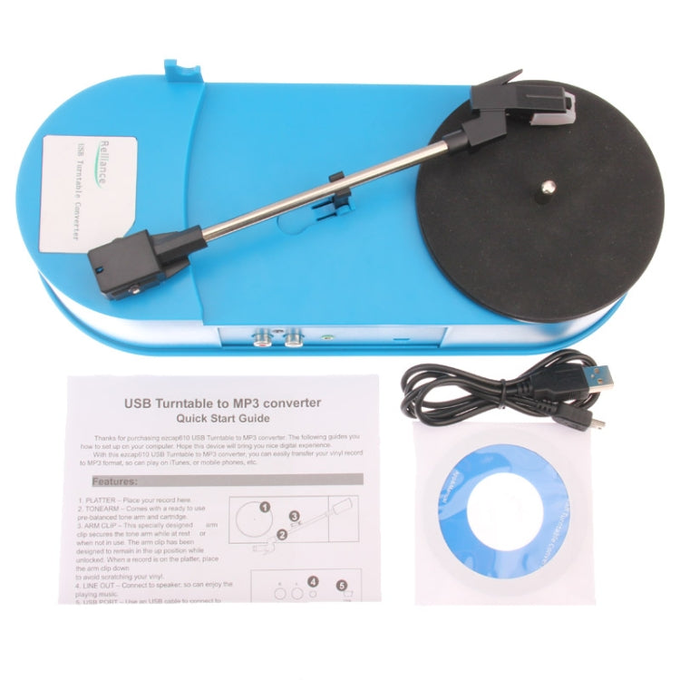 USB Mini Phonograph / Turntable / Vinyl Turntables Audio Player, Support Turntable Convert LP Record to MP3 Function