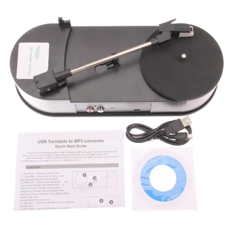 USB Mini Phonograph / Turntable / Vinyl Turntables Audio Player, Support Turntable Convert LP Record to MP3 Function