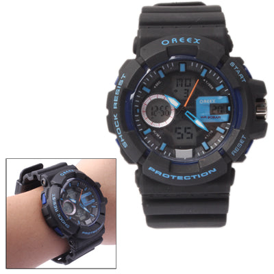 Electronic Quartz Sport  Watch with Silicone Watchband