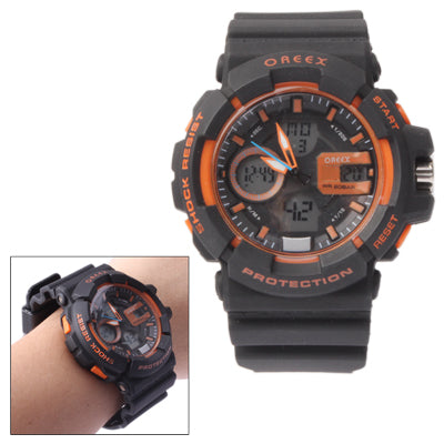 Electronic Quartz Sport  Watch with Silicone Watchband