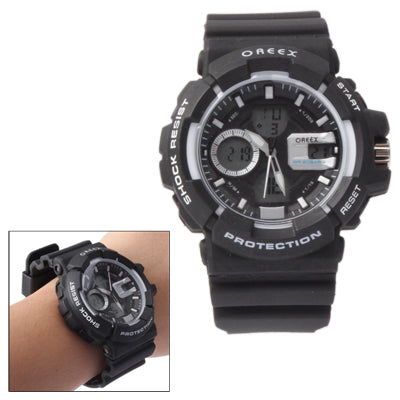 Electronic Quartz Sport  Watch with Silicone Watchband