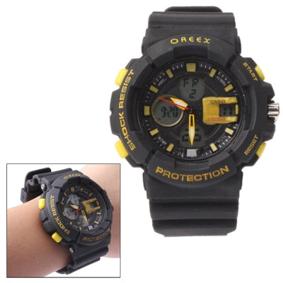 Electronic Quartz Sport  Watch with Silicone Watchband