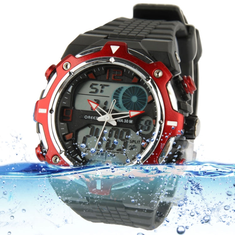 Sport Waterproof Watch with Stainless Steel Back Cover