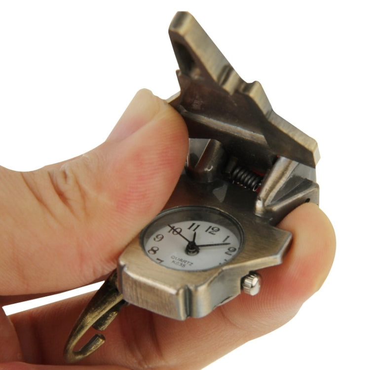 Unisex Vintage Fighter Shape Cartoon Watch with Key Chain