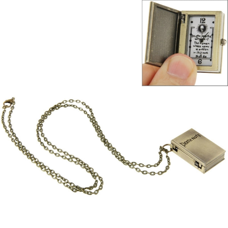 Vintage Unique Quartz Pocket Watch Death Note Pendant Necklace Watch