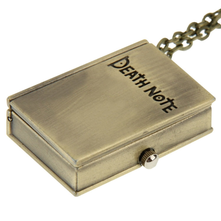 Vintage Unique Quartz Pocket Watch Death Note Pendant Necklace Watch