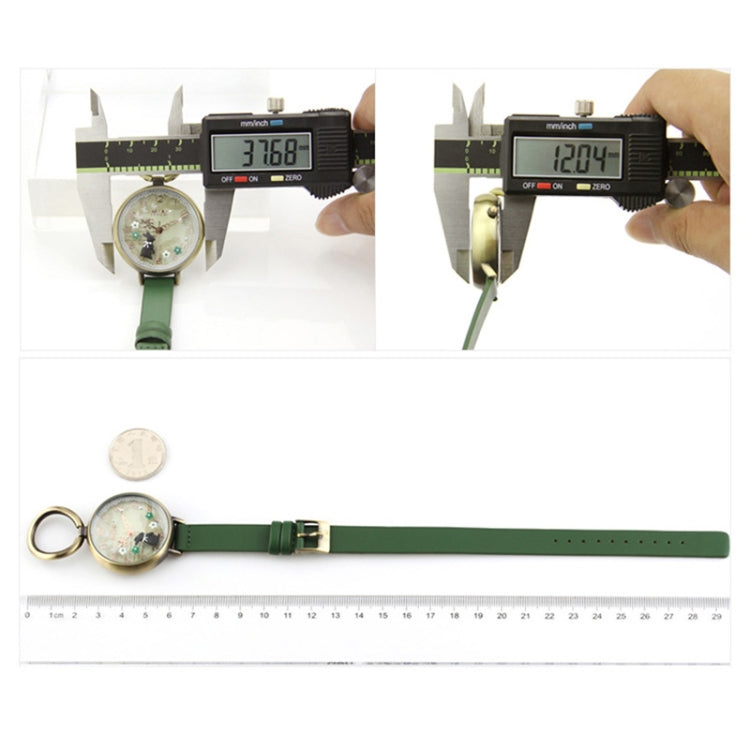 Retro Rabbit Style 3D Round Dial PU Band Quartz Wrist Watch