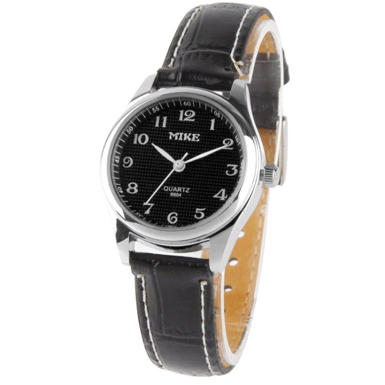 Black Dial Women Quartz Leather Watch / Couple Watch (8804)