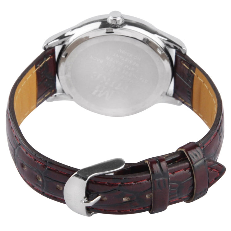 White Dial Men Diamond Quartz Leather Watch / Couple Watch (8098)