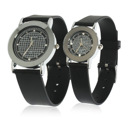 Classic Quartz Wrist Watch / Couple Watch + Synthetic Silicon Strap Watch