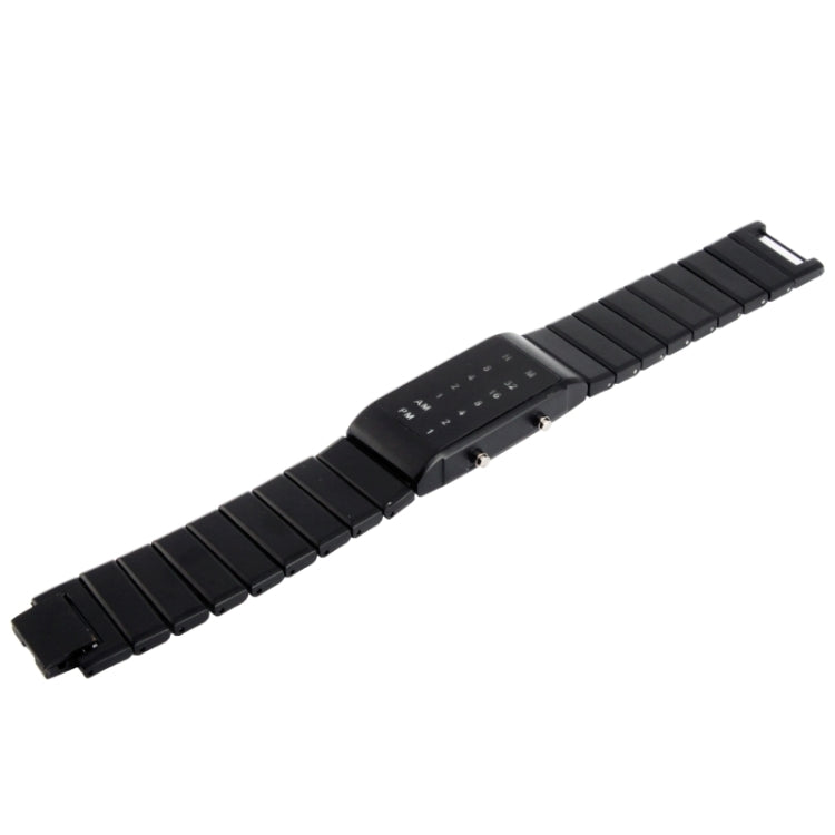 Daily Life Water Resist Blue LED Watch, Black