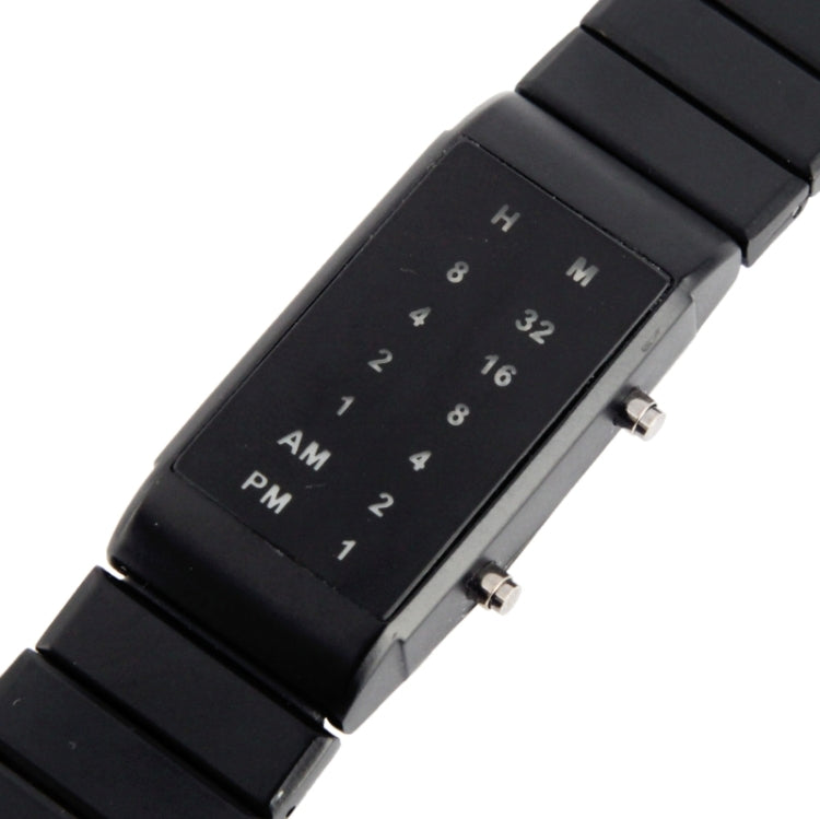 Daily Life Water Resist Blue LED Watch, Black