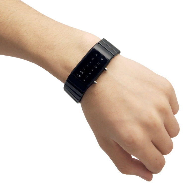 Daily Life Water Resist Blue LED Watch, Black