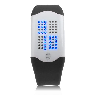 Blue LED Light Touch Button Watch with Silicon Watchband