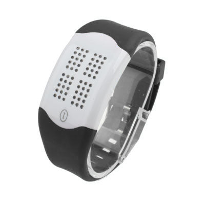 Blue LED Light Touch Button Watch with Silicon Watchband