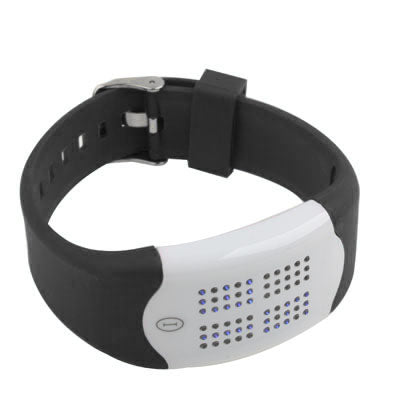 Blue LED Light Touch Button Watch with Silicon Watchband