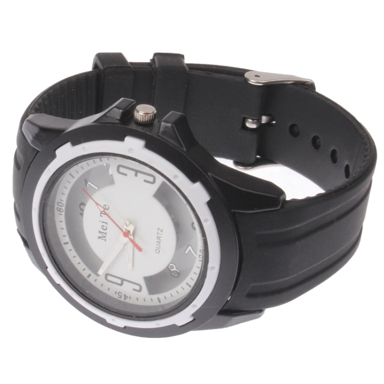 Classic Round Style Quartz Wrist Watch with Silicone Band