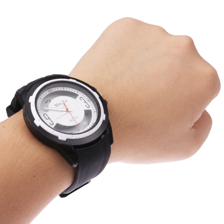 Classic Round Style Quartz Wrist Watch with Silicone Band
