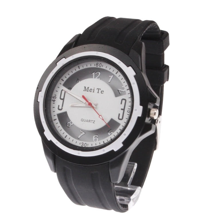 Classic Round Style Quartz Wrist Watch with Silicone Band