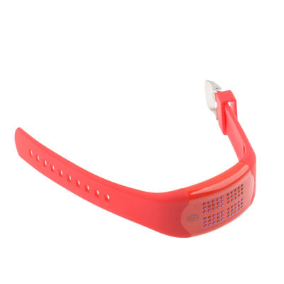 Blue LED Light Touch Button Watch with Silicon Watchband