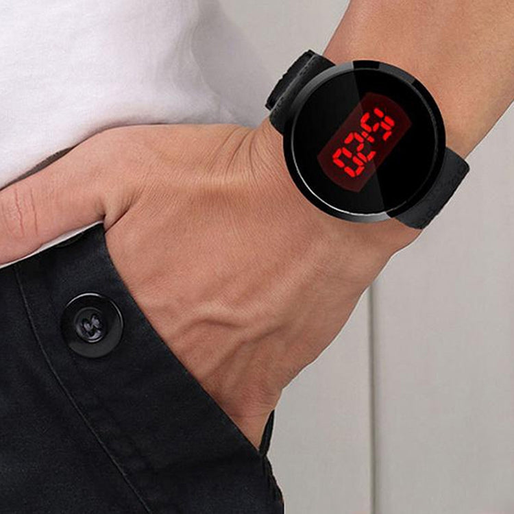 Touch Screen Unisex LED Digital Watch Wristwatch Timepiece Silicon Strap