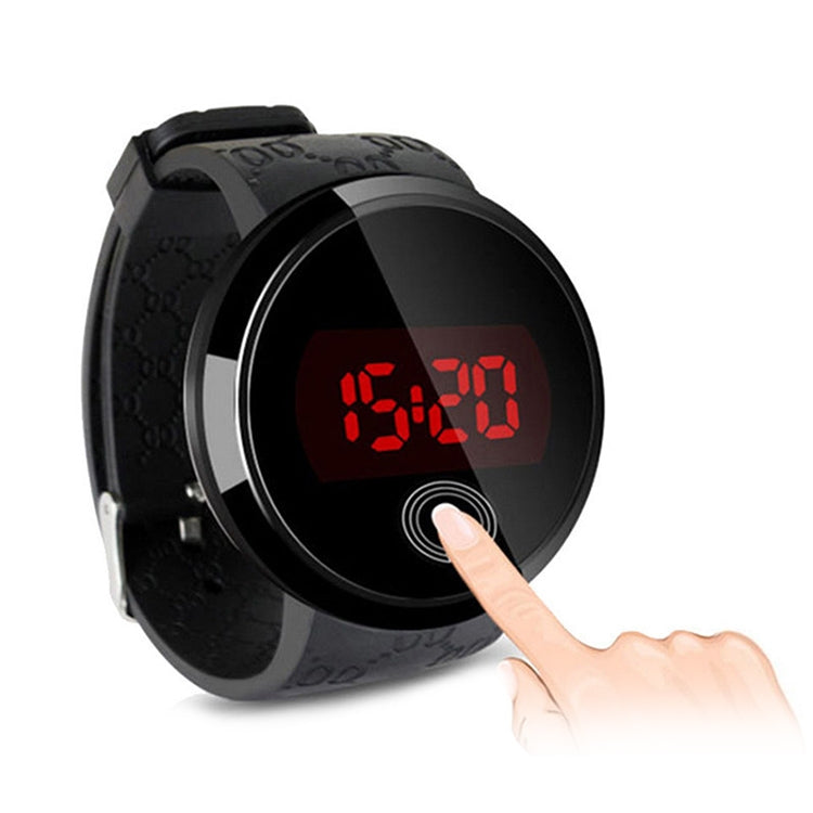 Touch Screen Unisex LED Digital Watch Wristwatch Timepiece Silicon Strap