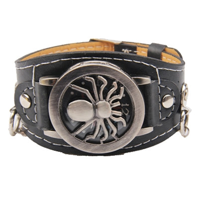 Unique Spider Pattern Quartz Wrist Watch Timepieces with Faux Leather Strap & Cover for Both Male and Female