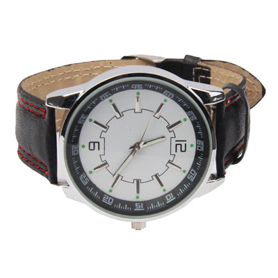 Unisex Quartz Wrist Watch with Leather Band Strap for Girl Boy