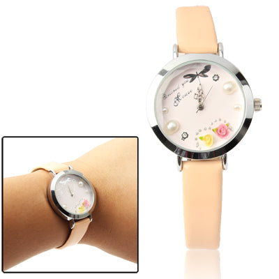 Quartz Wrist Watch + Synthetic Leather Strap Watch