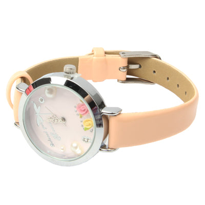 Quartz Wrist Watch + Synthetic Leather Strap Watch