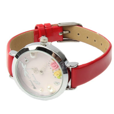 Quartz Wrist Watch + Synthetic Leather Strap Watch