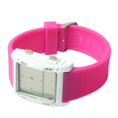 Dual LCD Display Colorful LED Digital Watch / Utility Chronograph Sport Watch
