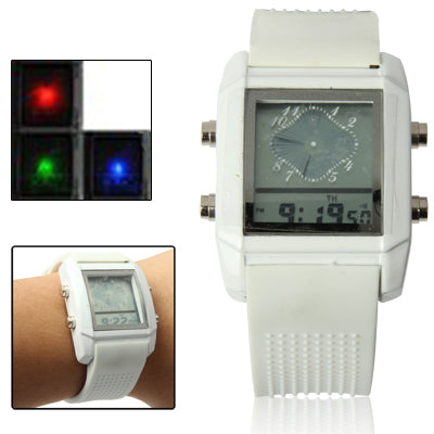 Dual LCD Display Colorful LED Digital Watch / Utility Chronograph Sport Watch