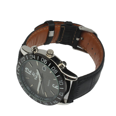 Stylish Quartz Wrist Watch Wristwatch with Leather Band