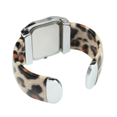 Fashion Leopard Print Style Steel Quartz Bracelet Wrist Watch