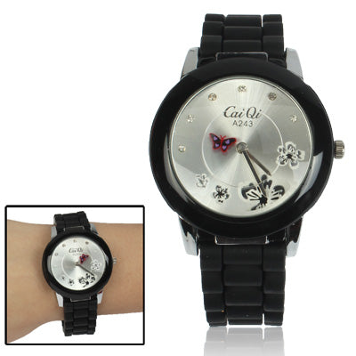 Stylish Butterfly Style Quartz Wrist Watch with Diamond Dial