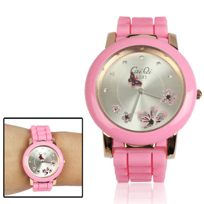 Stylish Butterfly Style Quartz Wrist Watch with Diamond Dial