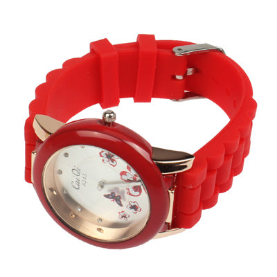 Stylish Butterfly Style Quartz Wrist Watch with Diamond Dial