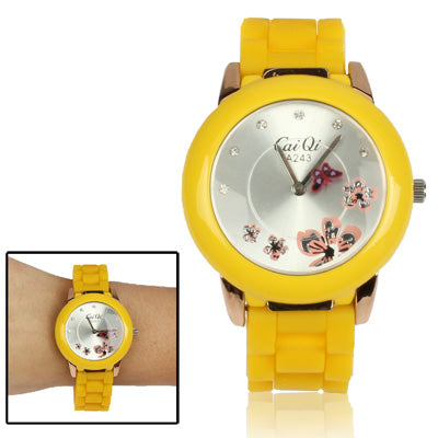 Stylish Butterfly Style Quartz Wrist Watch with Diamond Dial
