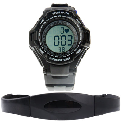 Sport Watch with Heart Rate Monitor (Black)