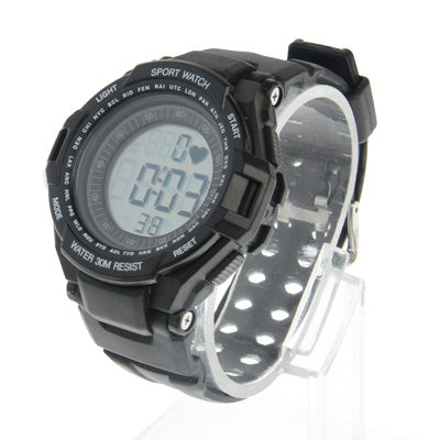 Sport Watch with Heart Rate Monitor (Black)