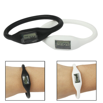 2 PCS Negative ions Silicone Rubber Sport Watch