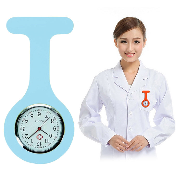 Portable Silicone Nurse Round Quartz Wristwatch Watch with Pin