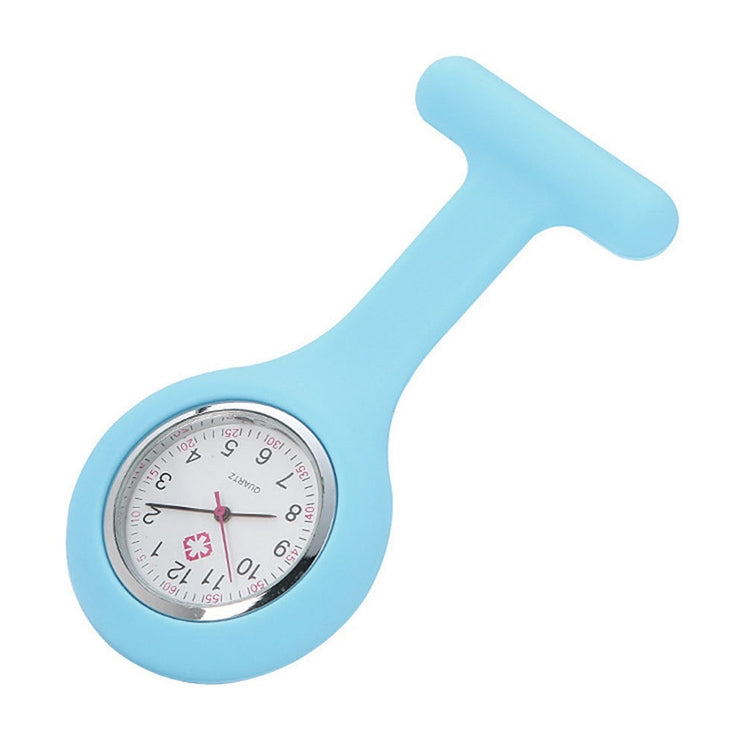 Portable Silicone Nurse Round Quartz Wristwatch Watch with Pin