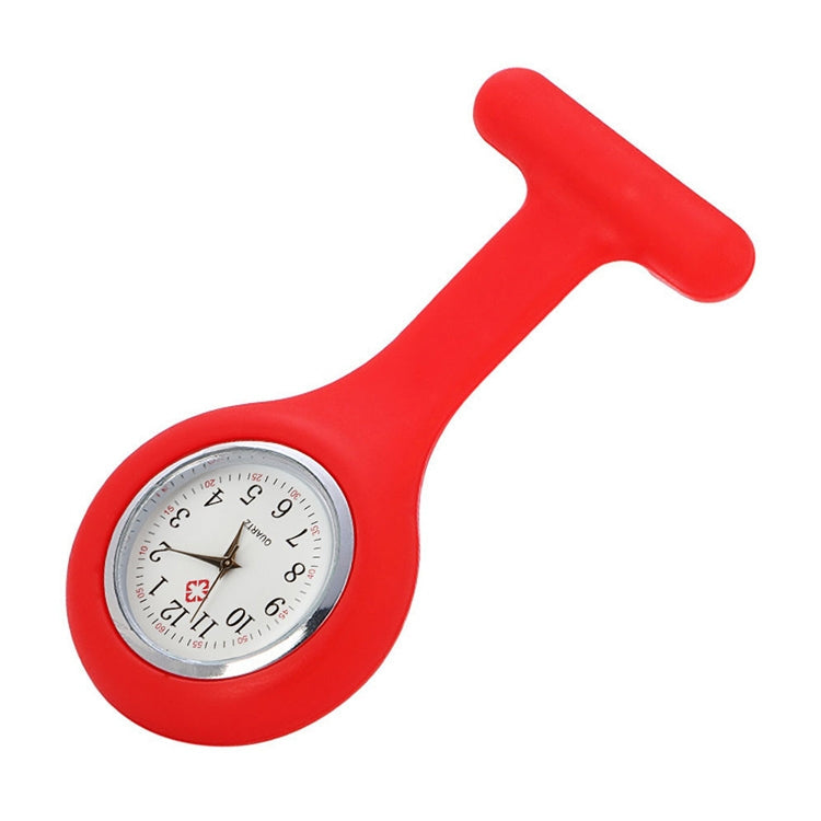 Portable Silicone Nurse Round Quartz Wristwatch Watch with Pin