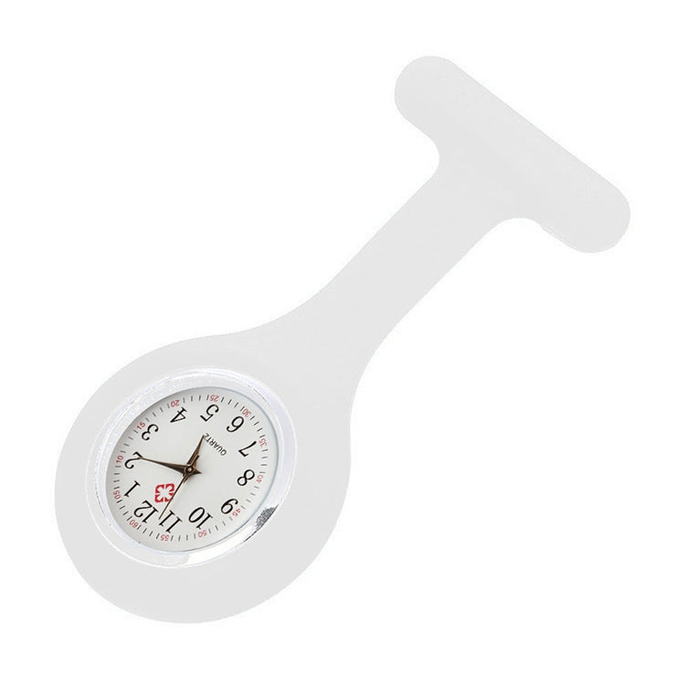 Portable Silicone Nurse Round Quartz Wristwatch Watch with Pin