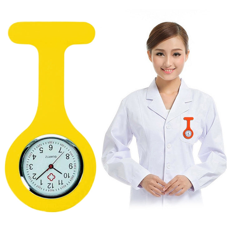 Portable Silicone Nurse Round Quartz Wristwatch Watch with Pin