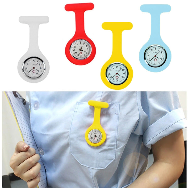 Portable Silicone Nurse Round Quartz Wristwatch Watch with Pin